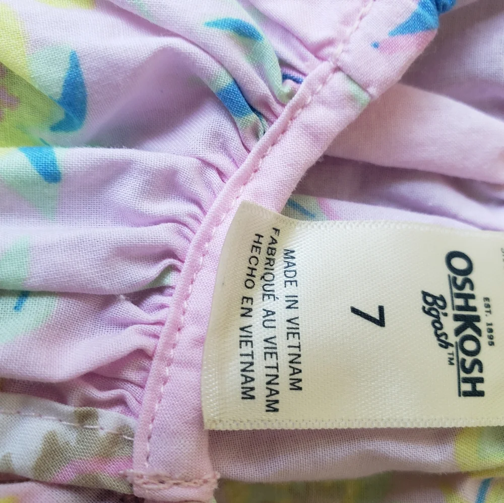 Size 7 Oshkosh bgosh Floral Lightweight Cotton Top